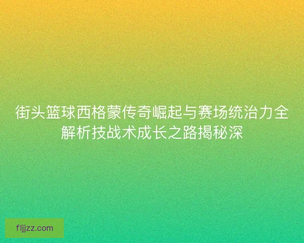 街头篮球西格蒙传奇崛起与赛场统治力全解析技战术成长之路揭秘深